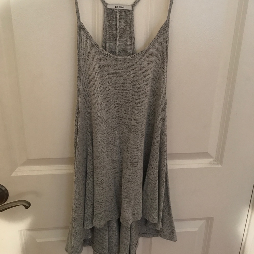 Light grey flowy tank top
